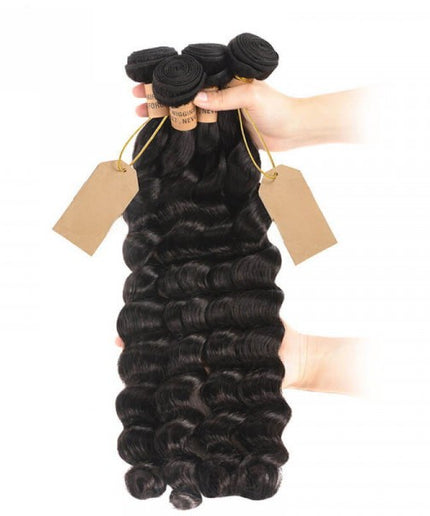 Human Virgin Hair Loose Deep Wave 4 Bundles