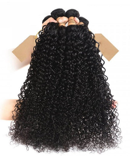 Virgin Hair Curly Weave 100% Human Hair Weave 4 Bundles