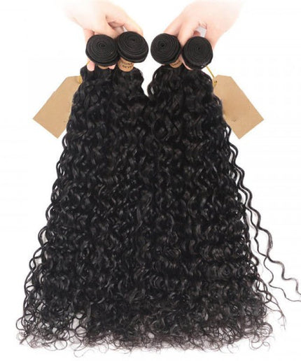 Natural Water Wave Human Virgin Hair 4pcs Bundles On Sale