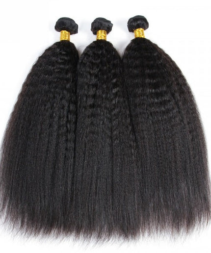 Yaki Human Hair Straight Hair Weaves 3 Bundles Deal Weave Virgin Hair