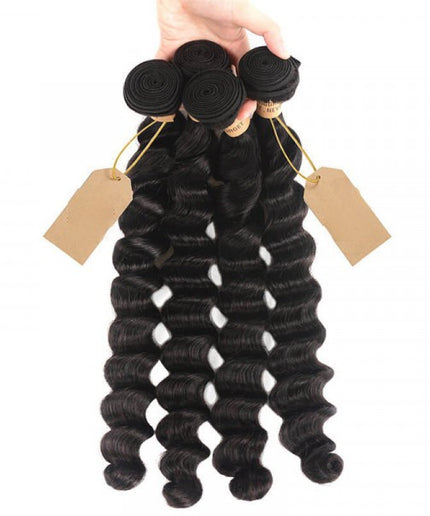 Human Virgin Hair Loose Deep Wave 4 Bundles