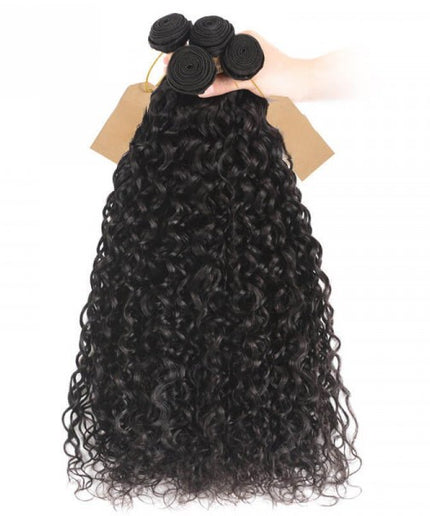 Natural Water Wave Human Virgin Hair 4pcs Bundles On Sale