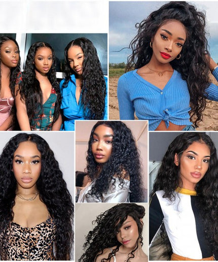 Natural Water Wave Human Virgin Hair 4pcs Bundles On Sale