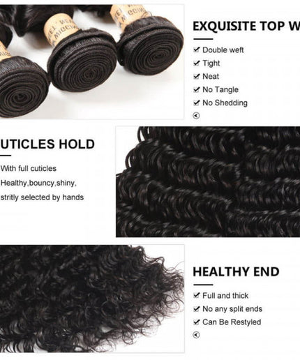 4Pcs/pack Deep Wave Hair Real Human Hair Bundles