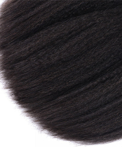 Kinky Straight Hair 4 Bundles Human Hair Yaki Weave