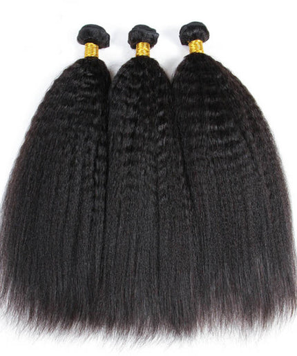 Yaki Human Hair Straight Hair Weaves 3 Bundles Deal Weave Virgin Hair